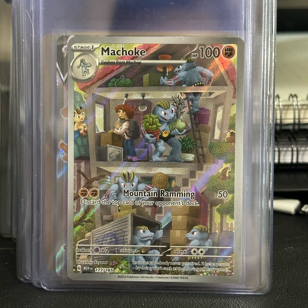 Pokemon Machoke Card - 177/165 MEW 151